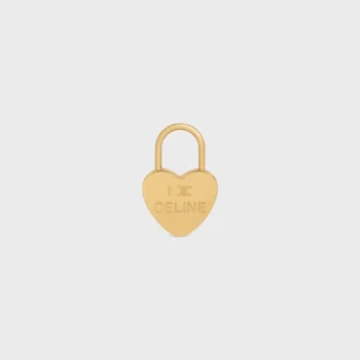 Anhänger Herz-Vorhängeschloss aus Messing mit Goldfinish