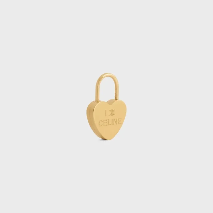 Anhänger Herz-Vorhängeschloss aus Messing mit Goldfinish Anhänger Herz-Vorhängeschloss aus Messing mit Goldfinish