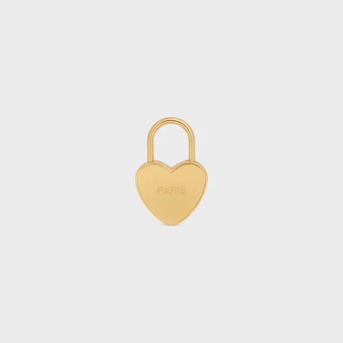 Anhänger Herz-Vorhängeschloss aus Messing mit Goldfinish Anhänger Herz-Vorhängeschloss aus Messing mit Goldfinish