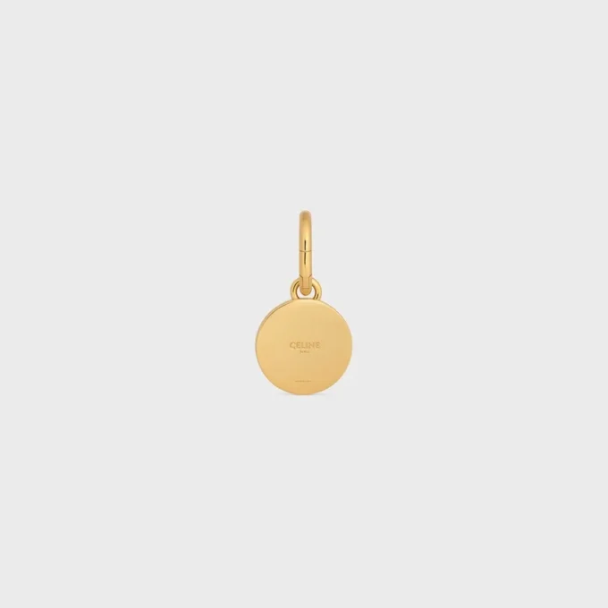Anhänger Perlenmedaille aus Kunstharzperlen und Messing mit Goldfinish Anhänger Perlenmedaille aus Kunstharzperlen und Messing mit Goldfinish