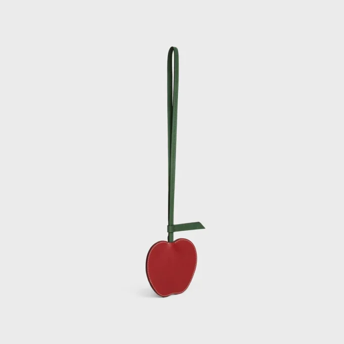 Apple-Schlüsselanhänger aus glattem Lammleder
