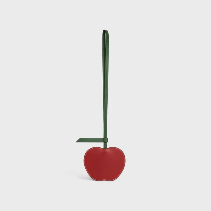 Apple-Schlüsselanhänger aus glattem Lammleder