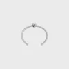 Armreif mit Knotenkordel-Muster aus Messing mit Rhodium-Finish