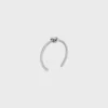 Armreif mit Knotenkordel-Muster aus Messing mit Rhodium-Finish