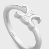 Asymmetrischer Ring „Triomphe“ aus Messing mit Rhodium-Finish