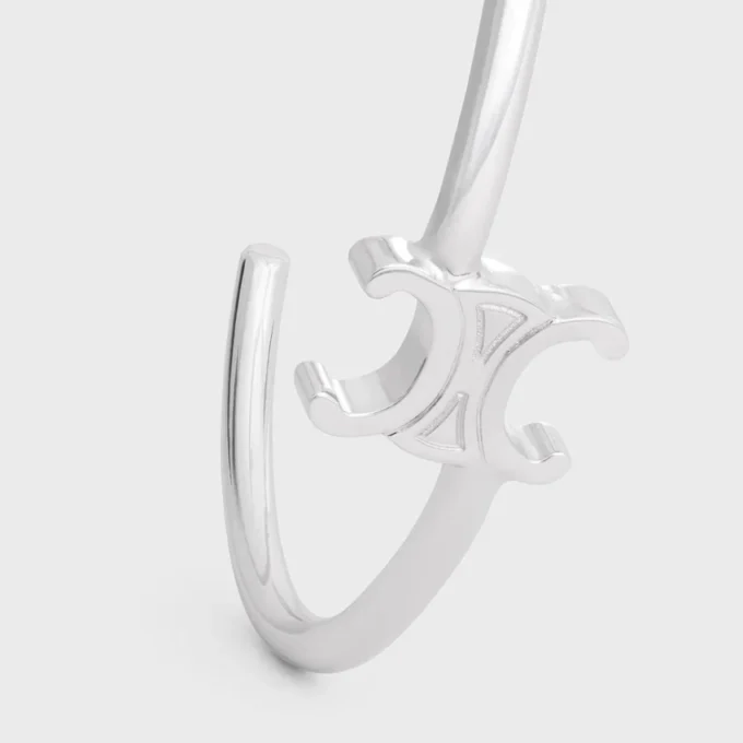 Asymmetrisches Triomphe-Armband aus Messing mit Rhodium-Finish Asymmetrisches Triomphe-Armband aus Messing mit Rhodium-Finish