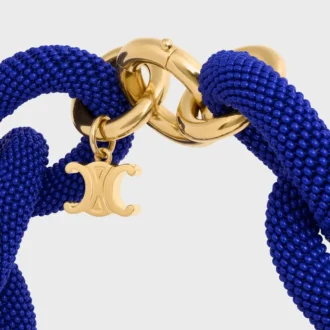 Ata CELINE Gliederkette aus Perlen und Messing mit Goldfinish