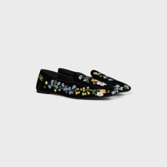 Aura Loafer aus mit Blumen besticktem Samt