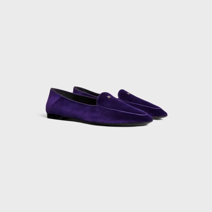 Aura Loafer mit Triomphe aus Samt