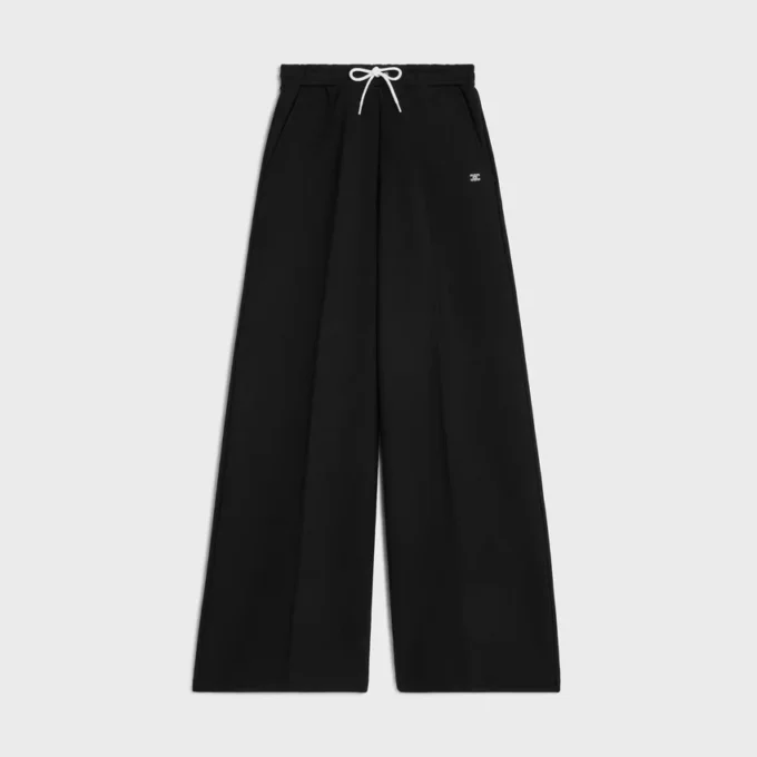 Ausgestellte Jogginghose aus Baumwollfleece Ausgestellte Jogginghose aus Baumwollfleece