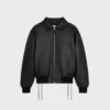Aviator-Blouson-Jacke aus weichem Lammleder Aviator-Blouson-Jacke aus weichem Lammleder