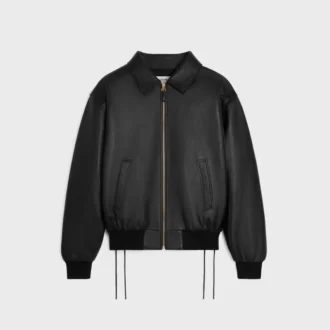Aviator-Blouson-Jacke aus weichem Lammleder