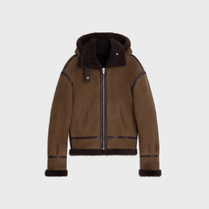 Aviator-Jacke aus Wildleder