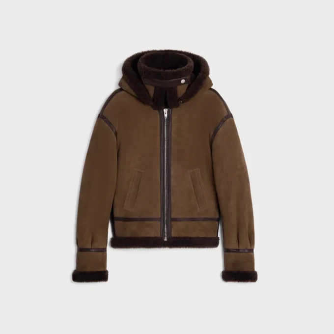 Aviator-Jacke aus Wildleder