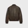 Aviator-Teddyjacke aus genarbtem Kalbsleder Aviator-Teddyjacke aus genarbtem Kalbsleder