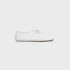 Ballerina-Schuh mit Schnürung aus Lammleder Ballerina-Schuh mit Schnürung aus Lammleder