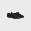 Ballerina-Schuh mit Schnürung aus Lammleder Ballerina-Schuh mit Schnürung aus Lammleder