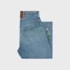 Bestickte Boyfriend-Jeans 001 aus Baumwoll-Denim