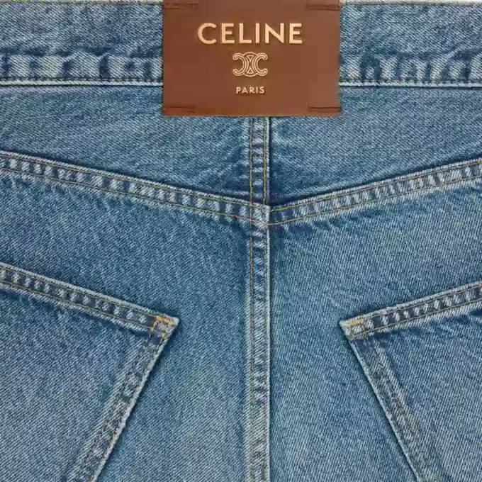 Bestickte Boyfriend-Jeans 001 aus Baumwoll-Denim