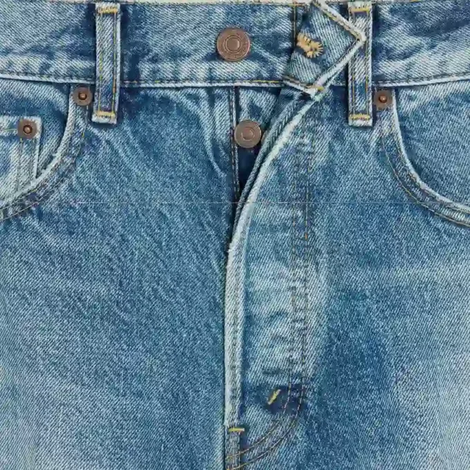 Bestickte Boyfriend-Jeans 001 aus Baumwoll-Denim