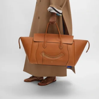 Big Smile-Luggage aus natürlichem, geschmeidigem Kalbsleder