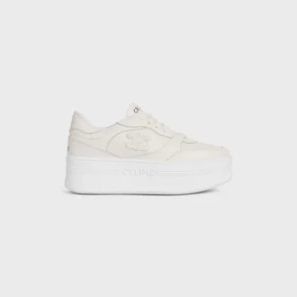 Block-Keil-Sneaker aus Kalbsleder