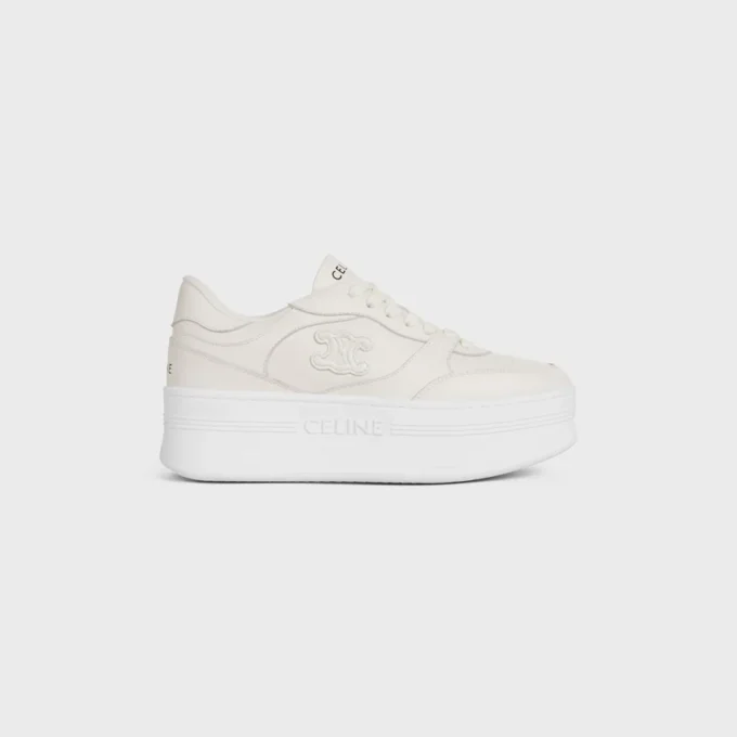 Block-Keil-Sneaker aus Kalbsleder Block-Keil-Sneaker aus Kalbsleder