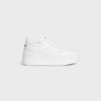 Block-Sneaker mit Keilsohle aus Kalbsleder