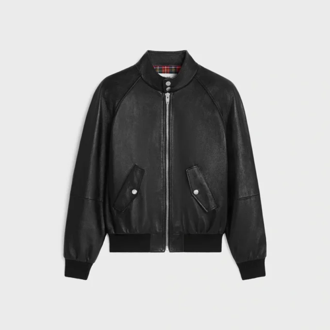 Blouson-Jacke mit Reißverschluss aus weichem Lammleder Blouson-Jacke mit Reißverschluss aus weichem Lammleder