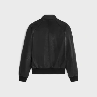 Blouson-Jacke mit Reißverschluss aus weichem Lammleder