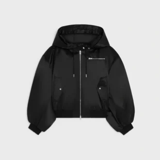 Bomberjacke aus Baumwollsatin