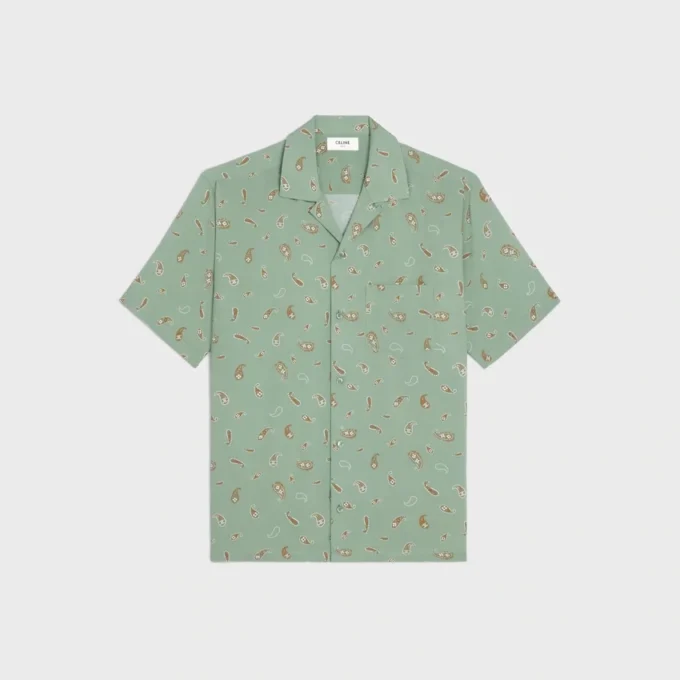 Bowlinghemd mit Paisley-Print aus Viskose Bowlinghemd mit Paisley-Print aus Viskose