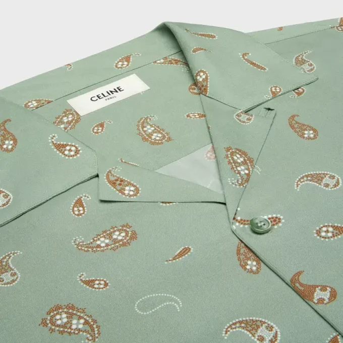 Bowlinghemd mit Paisley-Print aus Viskose Bowlinghemd mit Paisley-Print aus Viskose