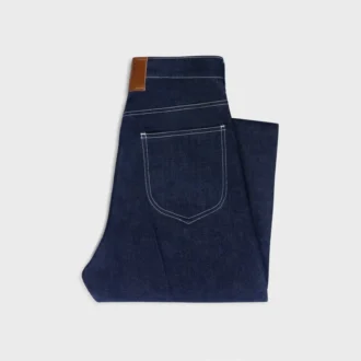 Boyfriend-Jeans 002 aus leichtem Indigo-Denim