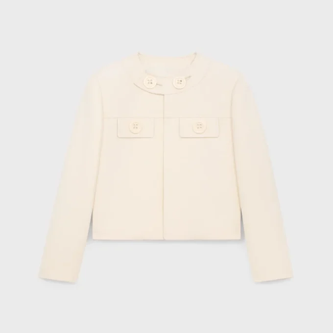 Brompton-Jacke aus Woll-Seiden-Gabardine