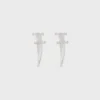 CELINE 2er-Set Haarspangen aus Messing mit Rhodium-Finish und Stahl CELINE 2er-Set Haarspangen aus Messing mit Rhodium-Finish und Stahl