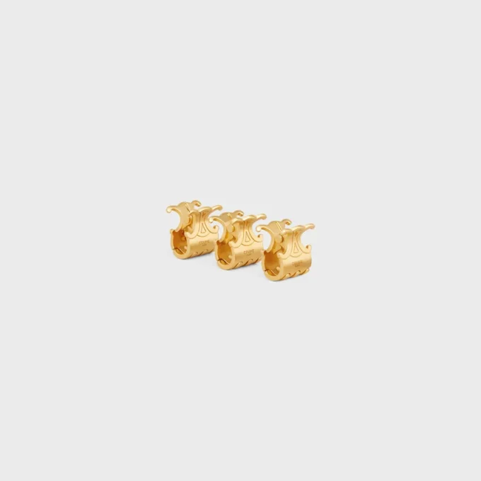 CELINE 3er-Set Mini-Haarklammern aus Messing mit Goldfinish und Stahl CELINE 3er-Set Mini-Haarklammern aus Messing mit Goldfinish und Stahl