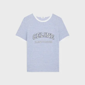 CELINE 70’S T-Shirt aus gestreiftem Jersey