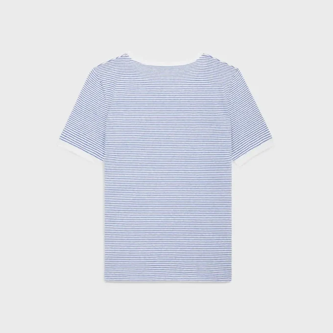 CELINE 70’S T-Shirt aus gestreiftem Jersey