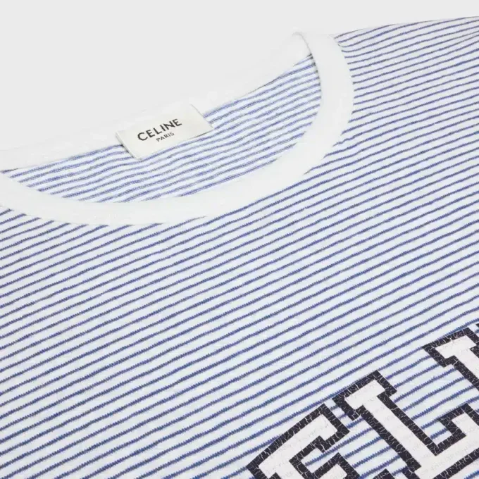 CELINE 70’S T-Shirt aus gestreiftem Jersey