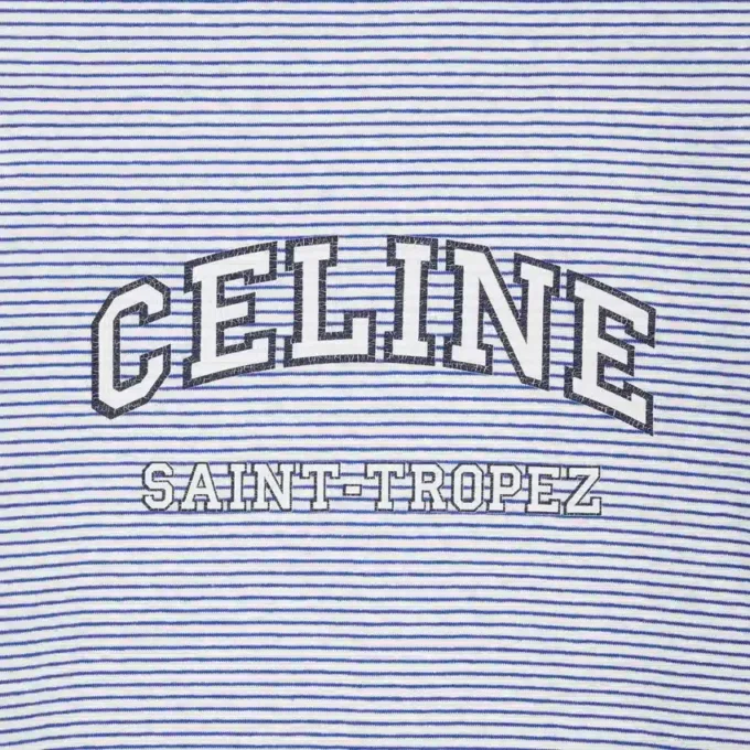 CELINE 70’S T-Shirt aus gestreiftem Jersey