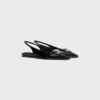 CELINE Alma Triomphe flacher Slingback aus glänzendem Kalbsleder CELINE Alma Triomphe flacher Slingback aus glänzendem Kalbsleder