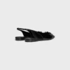 CELINE Alma Triomphe flacher Slingback aus glänzendem Kalbsleder CELINE Alma Triomphe flacher Slingback aus glänzendem Kalbsleder