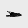 CELINE Alma Triomphe flacher Slingback aus lackiertem Kalbsleder CELINE Alma Triomphe flacher Slingback aus lackiertem Kalbsleder