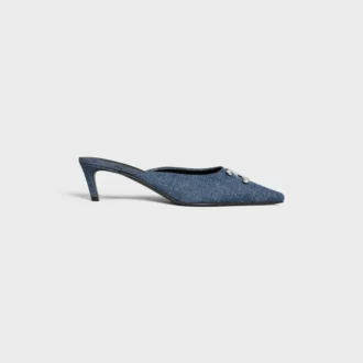 CELINE Alma Triomphe Pantolette aus Denim