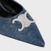 CELINE Alma Triomphe Pantolette aus Denim CELINE Alma Triomphe Pantolette aus Denim