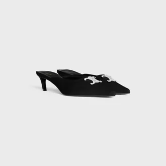 CELINE Alma Triomphe Pantolette aus Grosgrain-Stoff