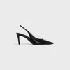 CELINE Alma Triomphe Slingback aus glänzendem Kalbsleder CELINE Alma Triomphe Slingback aus glänzendem Kalbsleder