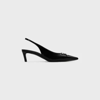 CELINE Alma Triomphe Slingback aus glänzendem Kalbsleder