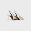 CELINE Alma Triomphe Slingback aus laminiertem Kalbsleder